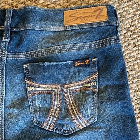 NWT Seven 7 Tyra Blue Cropped Jeans - Picture 7 of 8
